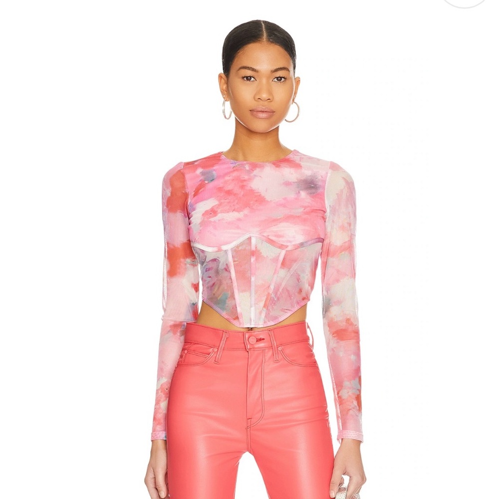 Revolve Mesh Corset Top